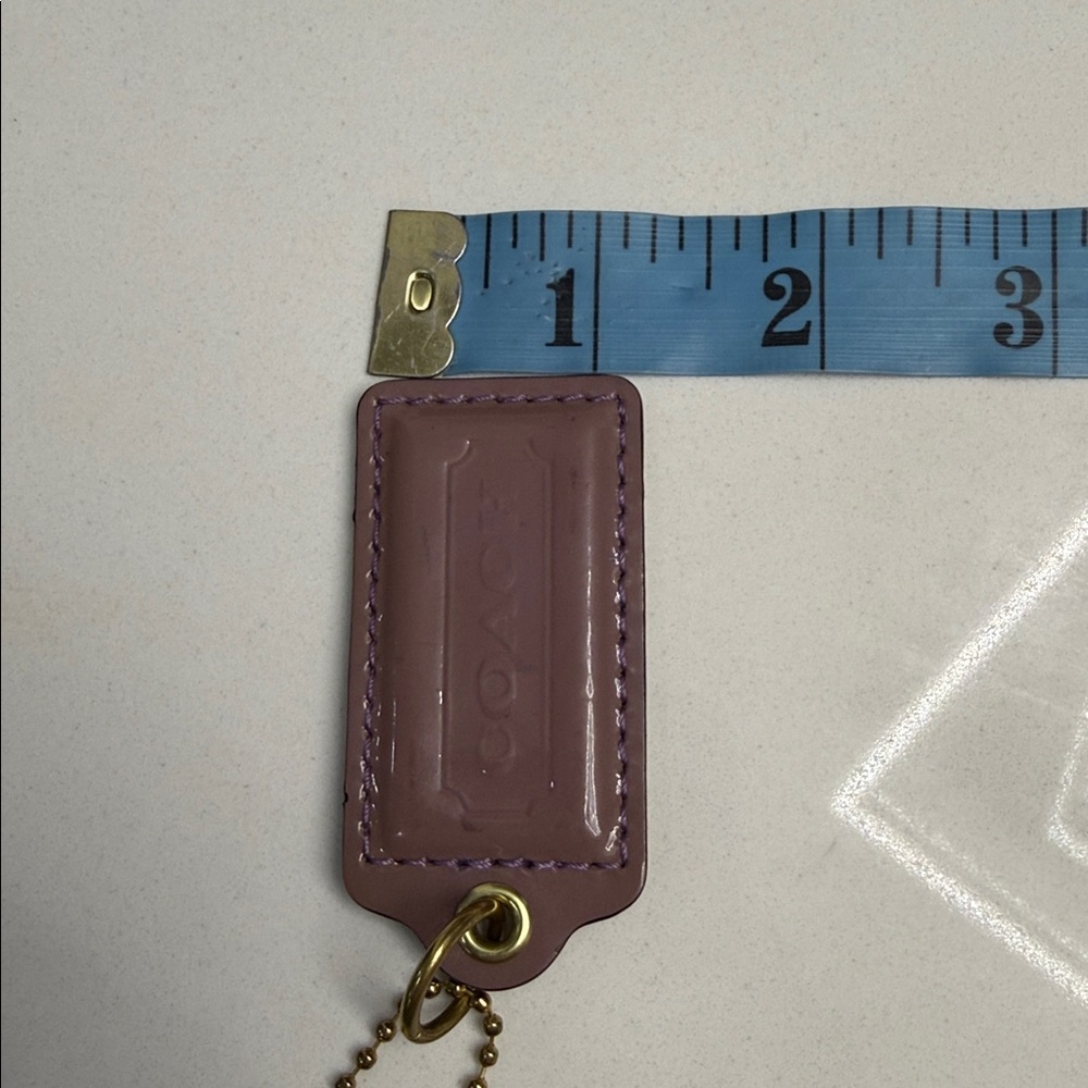 Coach hangtag mauve color large with gold chain - Picture 6 of 6